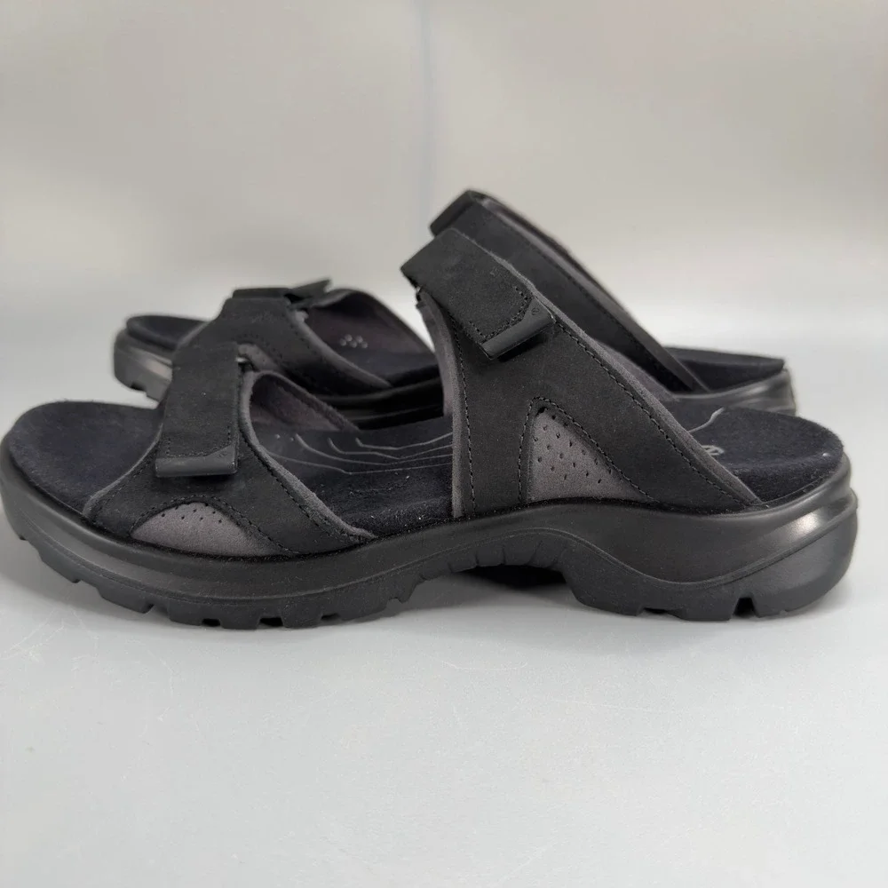 Ecco Offroad Womens US 6 - 6.5 6 1/2 EU 37 Sandals Black Adjustable Strappy Shoe - Picture 4 of 16